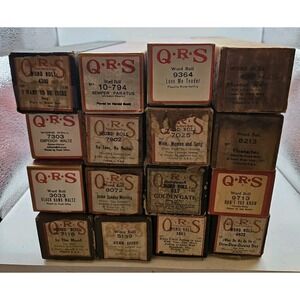 Lot of 16 Vintage QRS Player Piano Rolls